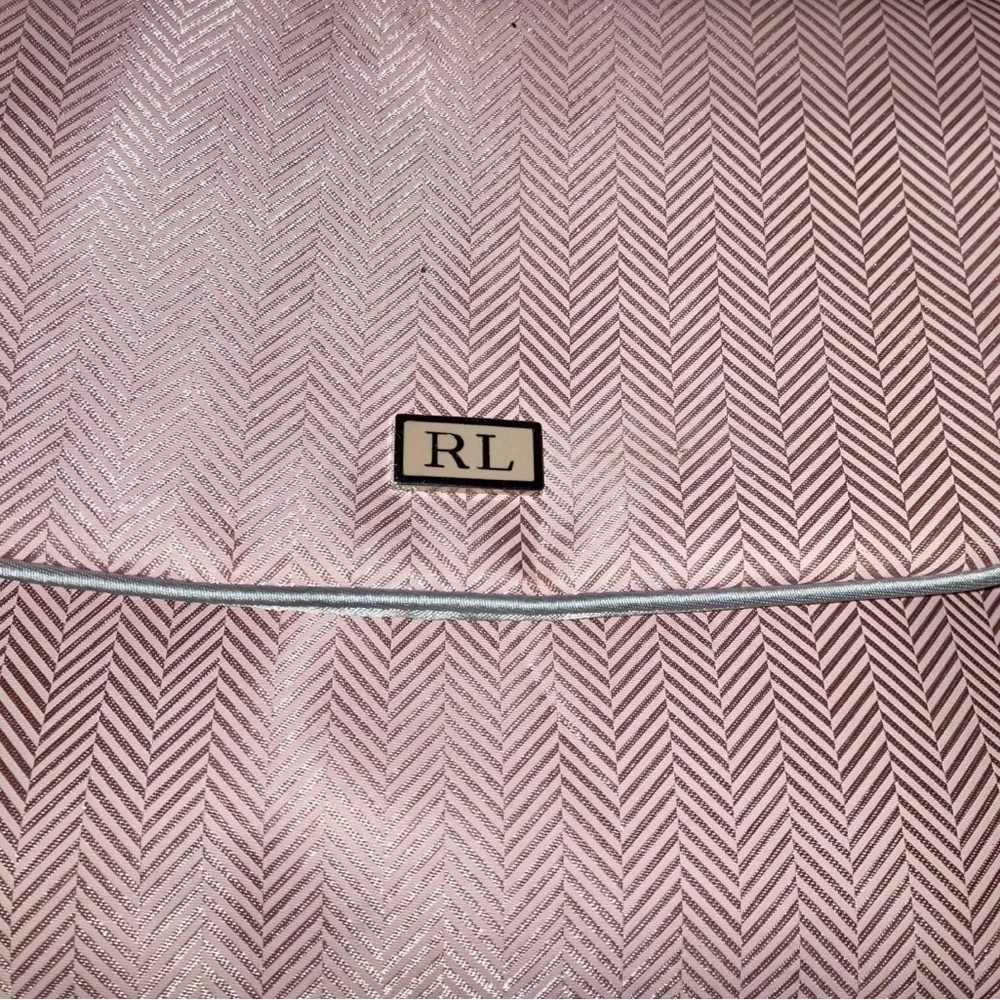 RL Pink Fold-Over Makeup Cosmetic Bag with Silver Trim - Picture 5 of 5